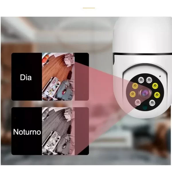 Câmera de Segurança Ip Wifi instalação via soquete Lâmpada 1080p - Imagem 3
