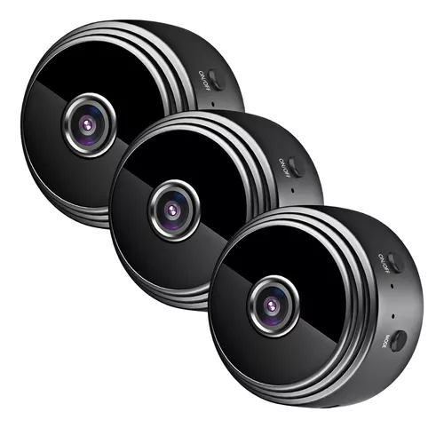 Kit 3 Mini Câmera Espiã Wifi A9 Hd Discreta Micro Grava Voz