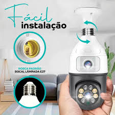 Câmera Lâmpada 2 lente Frontal E Traseira