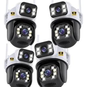 Kit 4 Camera Segurança Dome A28 App Icsee Prova D'agua Lente Dupla